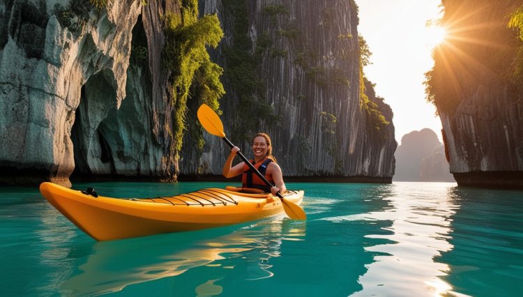 Kayaking in der Phang Nga Bucht in Thailand